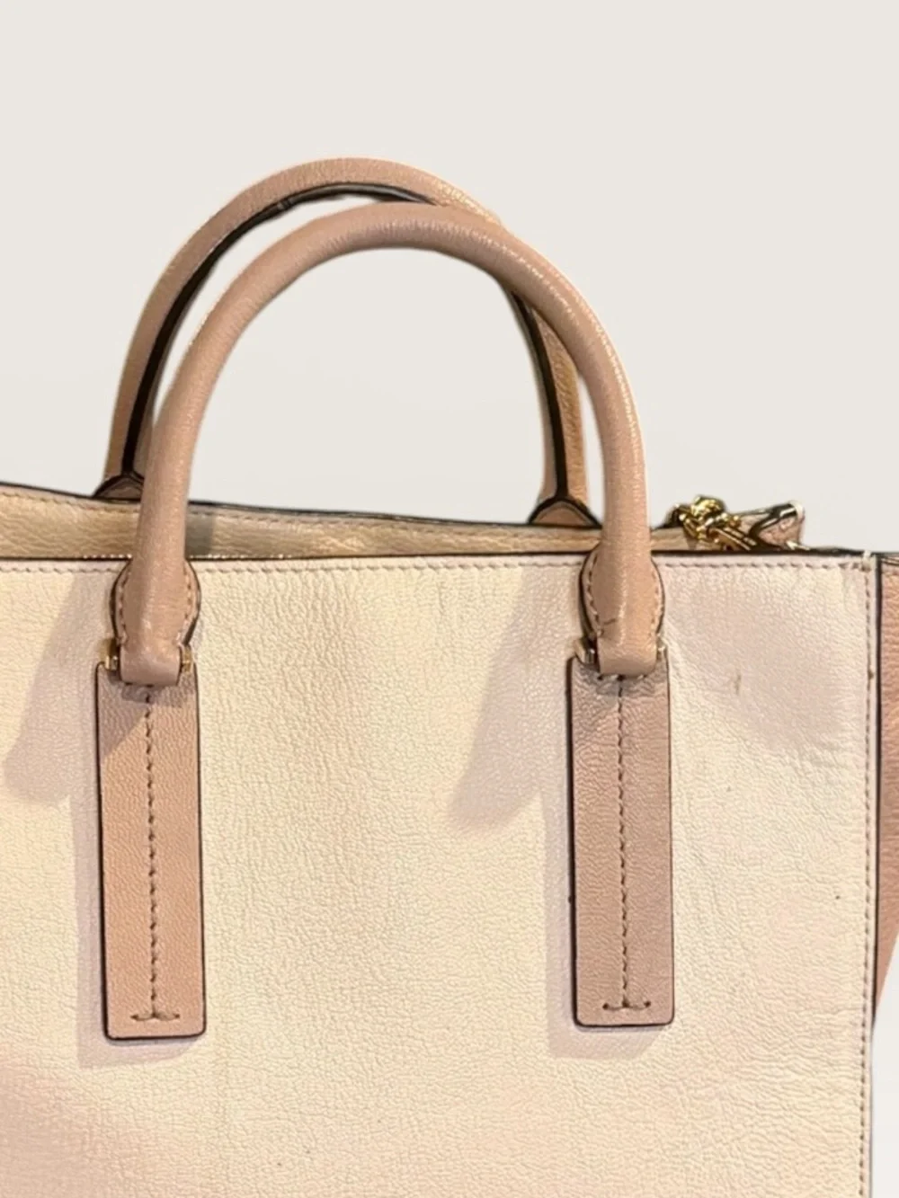 Michael Kors Two-Piece Set: Tri-Tone Leather Satchel & Large Wristlet Pouch